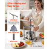 VEVOR Fruit Wine Press, 0.8 Gallon/3L, Stainless Steel Manual Juice Maker with Powerful T-Shaped Handle, Juice Making for Apple/Grape/Orange/Berry, Cheese/Tincture/Herbal Press, for Kitchen Home