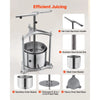 VEVOR Fruit Wine Press, 1.6 Gallon/6L, Stainless Steel Manual Juice Maker with Powerful T-Shaped Handle, Juice Making for Apple/Grape/Orange/Berry, Cheese/Tincture/Herbal Press, for Kitchen Home