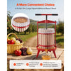 VEVOR Fruit Wine Press, 4.75Gal/18L Manual Juice Maker, Solid Beech Wood Basket, Vintage Traditional Juicer with 2 Filter Bags, Heavy Duty T-Shaped Handle Bar for Cider Apple Grape Press, Kitchen Home