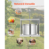 VEVOR 3.17 Gal/12L Fruit Wine Press, 2 Stainless Steel Barrels, Manual Juice Maker, Cider Apple Grape Tincture Honey Olive Oil Making Press with Triangular Handle for Outdoor Kitchen Home