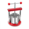 VEVOR 0.44 Gal/1.65L Fruit Wine Press, 2 Stainless Steel Barrels, Manual Juice Maker, Cider Apple Grape Tincture Honey Olive Oil Making Press with T-Handle for Outdoor Kitchen Home