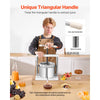 VEVOR 1.45 Gal/5L Fruit Wine Press, 2 Stainless Steel Barrels, Manual Juice Maker, Cider Apple Grape Tincture Honey Olive Oil Making Press with Triangular Handle for Outdoor Kitchen Home
