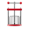 VEVOR 1.6 Gal/6L Fruit Wine Press, 2 Stainless Steel Barrels, Manual Juice Maker, Cider Apple Grape Tincture Honey Olive Oil Making Press with T-Handle for Outdoor Kitchen Home