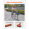 VEVOR Cruiser Bike, 1-Speed, 26-Inch Pink Beach Cruiser Bike with Large Capacity Basket and Rear Rack, Secure & Sturdy Cruiser Bike with Adjustable Seat, Fits for Cycling, Exercise & Shopping