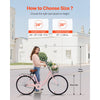 VEVOR Cruiser Bike, 1-Speed, 26-Inch Pink Beach Cruiser Bike with Large Capacity Basket and Rear Rack, Secure & Sturdy Cruiser Bike with Adjustable Seat, Fits for Cycling, Exercise & Shopping