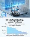 VEVOR Car Refrigerator, DC 12/24V AC100-240V Compressor Electric Cooler, -4°F to 68°F Truck Refrigerator with APP Control, Wheels & Dual Zone, 58 QT Cars Cooler for RVs, Boats, Camping, Fishing