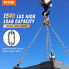 VEVOR Proof Coil Chain, 1/4" x 100', 1540 lbs Safe Working Load, Zinc Plated Proof Tested Coil Chain with Two Quick Links, Galvanized Carbon Steel Link Chain for Towing, Hanging, Camping, Pet Towing