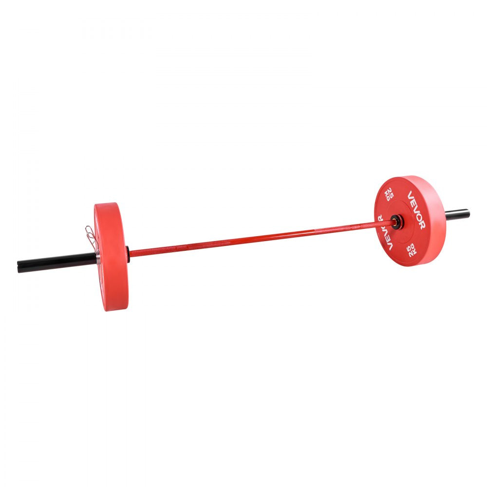 VEVOR 7FT Barbell Bar, Fits 2-Inch Weight Plates, Barbell Bar with Knurled Grip for Strength Training, Weightlifting, Squat, Deadlift, Bench Press, Curl, Overhead Press, 1000lbs/453kg Capacity
