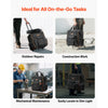 VEVOR Rolling Tool Bag, 110 lbs Load Capacity, 25 Pockets Heavy Duty Roller Tool Bag on Wheels, Adjustable Telescoping Handle & Stable Base, Toolbag Organizers with Wheels for Construction, Mechanic