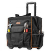 VEVOR Rolling Tool Bag, 110 lbs Load Capacity, 25 Pockets Heavy Duty Roller Tool Bag on Wheels, Adjustable Telescoping Handle & Stable Base, Toolbag Organizers with Wheels for Construction, Mechanic