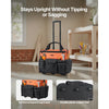 VEVOR Rolling Tool Bag, 110 lbs Load Capacity, 27 Pockets Heavy Duty Roller Tool Bag on Wheels, Adjustable Telescoping Handle & Stable Base, Toolbag Organizers with Wheels for Construction, Mechanic