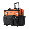 VEVOR Rolling Tool Bag, 110 lbs Load Capacity, 27 Pockets Heavy Duty Roller Tool Bag on Wheels, Adjustable Telescoping Handle & Stable Base, Toolbag Organizers with Wheels for Construction, Mechanic