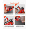 VEVOR Heavy-Duty Pipe Chain Vise, 1/2" - 8" Pipe Capacity, 34.6" Rugged Chain & Cast Iron Base, Industrial-Grade Pipe Clamping for Plumbing, Automotive Repairs, Metalworking