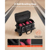 VEVOR Bowling Ball Bag, 2 Ball Double Roller Bowling Bag with Wheels, Featuring a Separate Compartment for Shoes (Up To US Size 16) & Oversized Accessory Pocket, Retractable Handle Extends to 41.32 in