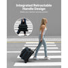 VEVOR Bowling Ball Bag, 2 Ball Double Roller Bowling Bag with Wheels, Featuring a Separate Compartment for Shoes (Up To US Size 16) & Oversized Accessory Pocket, Retractable Handle Extends to 41.32 in