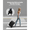 VEVOR Bowling Ball Bag, 2 Ball Double Roller Bowling Bag with Wheels, Featuring a Separate Compartment for Shoes (Up To US Size 16) & Oversized Accessory Pocket, Retractable Handle Extends to 41.32 in