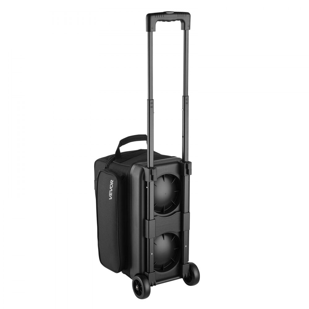 VEVOR Bowling Ball Bag, 2 Ball Double Roller Bowling Bag with Wheels, Featuring a Separate Compartment for Shoes (Up To US Size 16) & Oversized Accessory Pocket, Retractable Handle Extends to 41.32 in