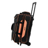 VEVOR 3 Ball Bowling Bag Double Roller Bag with Separate Shoe Compartment, for Bowling Shoes (Up To US Men Size 16), Rolling Ball Bag w/ Wheel, Accessory Pocket, Retractable Handle Extends to 40 in