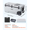 VEVOR Hard Cooler, 106QT Portable Rolling Cooler with Wheels, Leak-Resistant Coolbox Keeps Contents Cool for 48 Hours, Ice Retention Insulated Chests, Ultra-Light for Outdoor Picnics, Grill, Camping