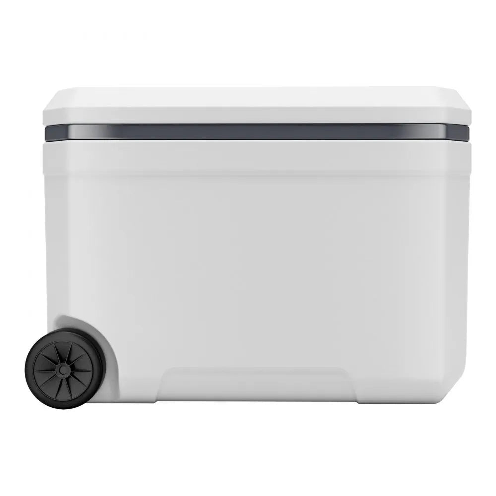 VEVOR Portable Cooler, 45 QT Wheeled Cooler with Ice Retention, Heavy-Duty Handles and Cup Holder, Lightweight Rigid Material Insulated Portable Cooler, Suitable for Family Picnics and Long Trips
