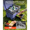 VEVOR Hard Cooler, 45QT Portable Rolling Cooler with Wheels, Leak-Resistant Coolbox Keeps Contents Cool for 48 Hours, Ice Retention Insulated Chests, Ultra-Light for Outdoor Picnics, Grill, Camping