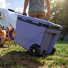 VEVOR Hard Cooler, 45QT Portable Rolling Cooler with Wheels, Leak-Resistant Coolbox Keeps Contents Cool for 48 Hours, Ice Retention Insulated Chests, Ultra-Light for Outdoor Picnics, Grill, Camping