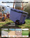 VEVOR Hard Cooler, 45QT Portable Rolling Cooler with Wheels, Leak-Resistant Coolbox Keeps Contents Cool for 48 Hours, Ice Retention Insulated Chests, Ultra-Light for Outdoor Picnics, Grill, Camping