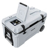 VEVOR Hard Cooler, 52QT Portable Rolling Cooler with Wheels, Leak-Resistant Coolbox Keeps Contents Cool for 48 Hours, Ice Retention Insulated Chests, Ultra-Light for Outdoor Picnics, Grill, Camping
