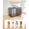 VEVOR 64 Inch Heavy Duty Dog Crate, Max Load Capacity 300 lbs, Indestructible Escape-Proof Dog Kennel Indoor for High Anxiety Large Breeds, Steel Metal Pet Cage with Double Doors & Lockable Wheels