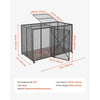 VEVOR 64 Inch Heavy Duty Dog Crate, Max Load Capacity 300 lbs, Indestructible Escape-Proof Dog Kennel Indoor for High Anxiety Large Breeds, Steel Metal Pet Cage with Double Doors & Lockable Wheels
