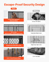 VEVOR 64 Inch Heavy Duty Dog Crate, Max Load Capacity 300 lbs, Indestructible Escape-Proof Dog Kennel Indoor for High Anxiety Large Breeds, Steel Metal Pet Cage with Double Doors & Lockable Wheels