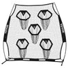 VEVOR 6 x 6 ft Football Trainer Throwing Net, Training Throwing Target Practice Net with 5 Target Pockets, Knotless Net Includes Straps and Portable Carry Case, Improve QB Throwing Accuracy, Black