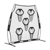 VEVOR 6 x 6 ft Football Trainer Throwing Net, Training Throwing Target Practice Net with 5 Target Pockets, Knotless Net Includes Straps and Portable Carry Case, Improve QB Throwing Accuracy, Black
