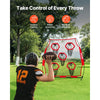 VEVOR 6 x 6 ft Football Trainer Throwing Net, Training Throwing Target Practice Net with 5 Target Pockets, Knotless Net Includes Straps and Portable Carry Case, Improve QB Throwing Accuracy, Red