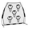 VEVOR 7 x 7 ft Football Trainer Throwing Net, Training Throwing Target Practice Net with 5 Target Pockets, Knotless Net Includes Straps and Portable Carry Case, Improve QB Throwing Accuracy, Black