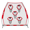 VEVOR 7 x 7 ft Football Trainer Throwing Net, Training Throwing Target Practice Net with 5 Target Pockets, Knotless Net Includes Straps and Portable Carry Case, Improve QB Throwing Accuracy, Red