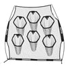 VEVOR 8 x 8 ft Football Trainer Throwing Net, Training Throwing Target Practice Net with 6 Target Pockets, Knotless Net Includes Straps and Portable Carry Case, Improve QB Throwing Accuracy, Black