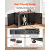 VEVOR Dog Crate Furniture, 42 Inch Heavy Duty Dog Kennel Furniture Indoor for Small & Medium Dogs, Steel Decorative Pet Cage House End Table with 3 Doors, Detachable Tray & Escape-Proof Locks, Black
