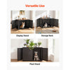 VEVOR Dog Crate Furniture, 42 Inch Heavy Duty Dog Kennel Furniture Indoor for Small & Medium Dogs, Steel Decorative Pet Cage House End Table with 3 Doors, Detachable Tray & Escape-Proof Locks, Black
