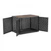 VEVOR Dog Crate Furniture, 42 Inch Heavy Duty Dog Kennel Furniture Indoor for Small & Medium Dogs, Steel Decorative Pet Cage House End Table with 3 Doors, Detachable Tray & Escape-Proof Locks, Black