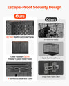 VEVOR Dog Crate Furniture, 42 Inch Heavy Duty Dog Kennel Furniture Indoor for Small & Medium Dogs, Steel Decorative Pet Cage House End Table with 3 Doors, Detachable Tray & Escape-Proof Locks, Black