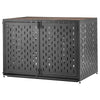 VEVOR Dog Crate Furniture, 42 Inch Heavy Duty Dog Kennel Furniture Indoor for Small & Medium Dogs, Steel Decorative Pet Cage House End Table with 3 Doors, Detachable Tray & Escape-Proof Locks, Black