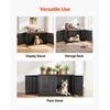 VEVOR Dog Crate Furniture, 48 Inch Heavy Duty Dog Kennel Furniture Indoor for Large Dogs, Sturdy Steel Decorative Pet Cage House End Table with 3 Doors, Detachable Tray & Escape-Proof Locks, Black