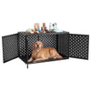 VEVOR Dog Crate Furniture, 48 Inch Heavy Duty Dog Kennel Furniture Indoor for Large Dogs, Sturdy Steel Decorative Pet Cage House End Table with 3 Doors, Detachable Tray & Escape-Proof Locks, Black