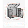 VEVOR 38 Inch Heavy Duty Dog Crate, Max Load 250 lbs, Foldable Indestructible Escape-Proof Dog Kennel Indoor for High Anxiety Small & Medium Breeds, Steel Pet Cage with Double Doors & Lockable Wheels