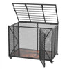 VEVOR 38 Inch Heavy Duty Dog Crate, Max Load 250 lbs, Foldable Indestructible Escape-Proof Dog Kennel Indoor for High Anxiety Small & Medium Breeds, Steel Pet Cage with Double Doors & Lockable Wheels