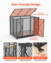 VEVOR 38 Inch Heavy Duty Dog Crate, Max Load 250 lbs, Foldable Indestructible Escape-Proof Dog Kennel Indoor for High Anxiety Small & Medium Breeds, Steel Pet Cage with Double Doors & Lockable Wheels
