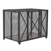 VEVOR 38 Inch Heavy Duty Dog Crate, Max Load 250 lbs, Foldable Indestructible Escape-Proof Dog Kennel Indoor for High Anxiety Small & Medium Breeds, Steel Pet Cage with Double Doors & Lockable Wheels