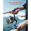VEVOR Rod and Fishing Reel Combo, IM6 Carbon Fiber Spinning Rod and Reel Combo, Bass Fishing Pole with 6.5 ft Two-Piece Rods, 7+1 Ball Bearings, EVA Handle, Stainless Steel Guides with Ceramic Rings