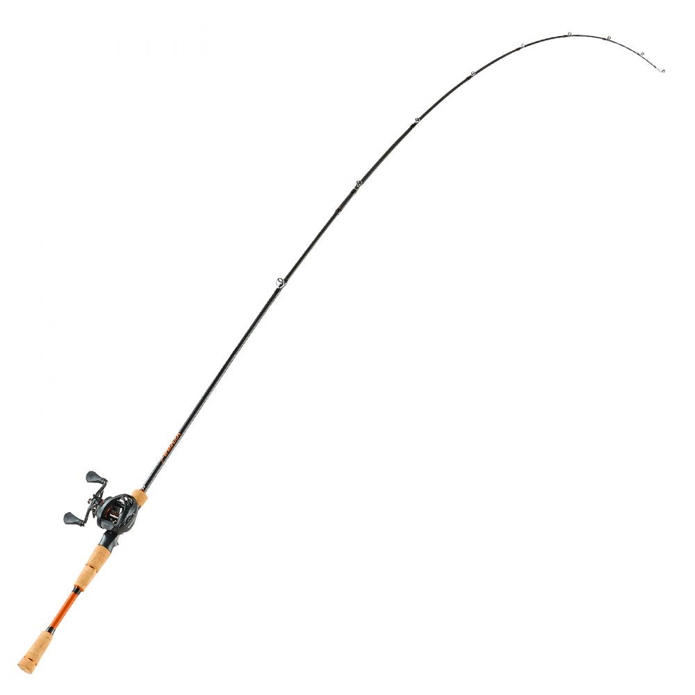 VEVOR Rod and Fishing Reel Combo, IM7 Carbon Fiber Baitcasting Rod and Reel Combo, Bass Fishing Pole with 7+1 BB System, 7.0:1 Gear Ratio, Cork Handle, Stainless Steel Guides with Ceramic Rings